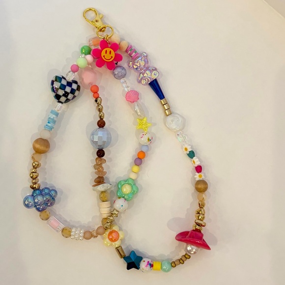 Colorful Beaded Keychain Accessory - Picture 3 of 3